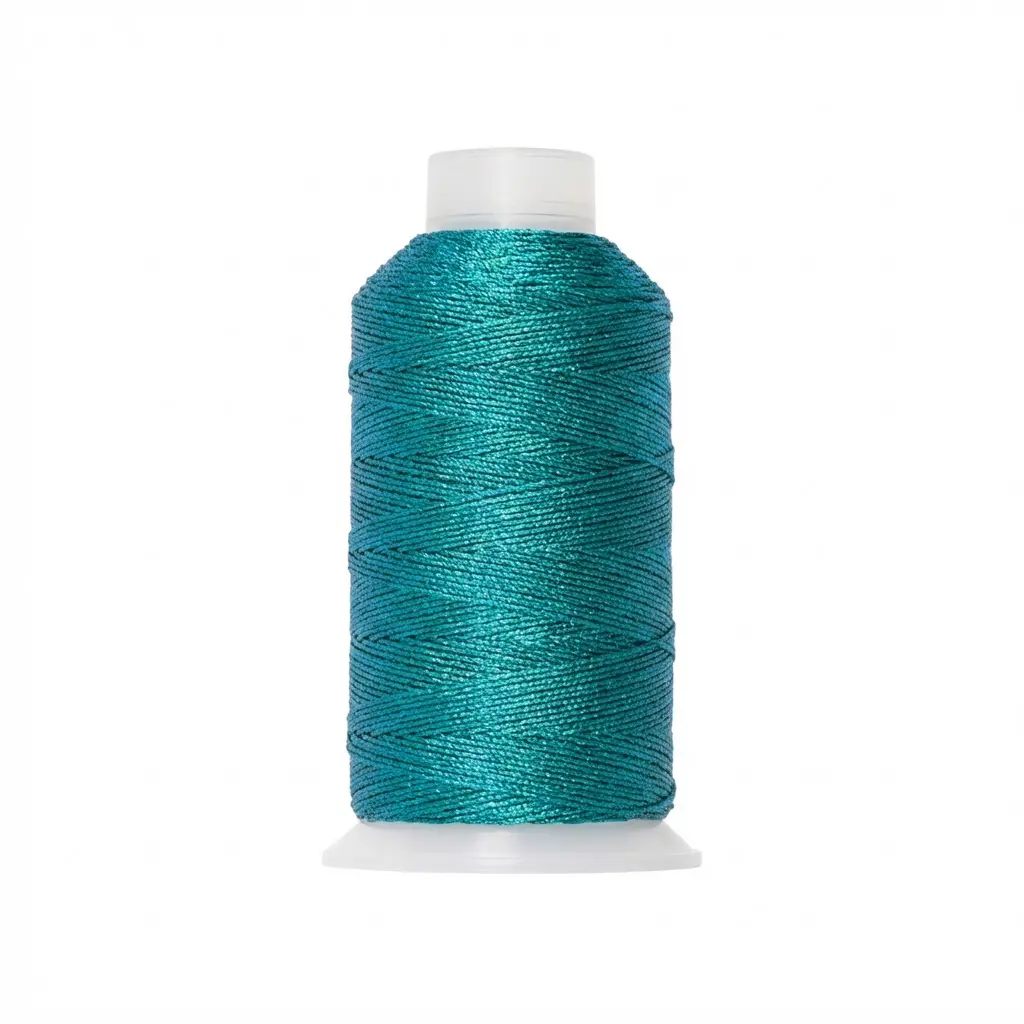 Hilo poliester metalizado 9 hilos L124 blue zircon x rollo 350m