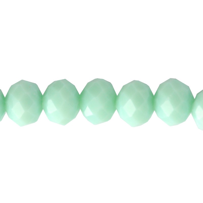 Murano rondela facetada 4mm verde turquesa 58 x aprox 140unds