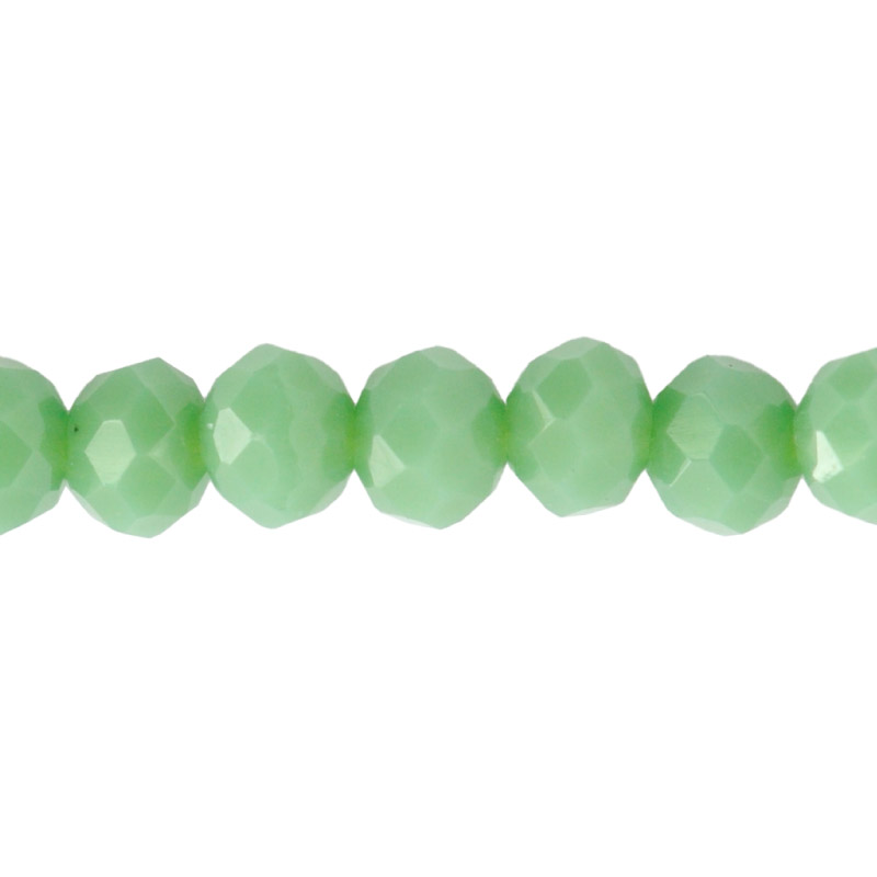 Murano rondela facetada 3mm verde pino 102 x 145unds