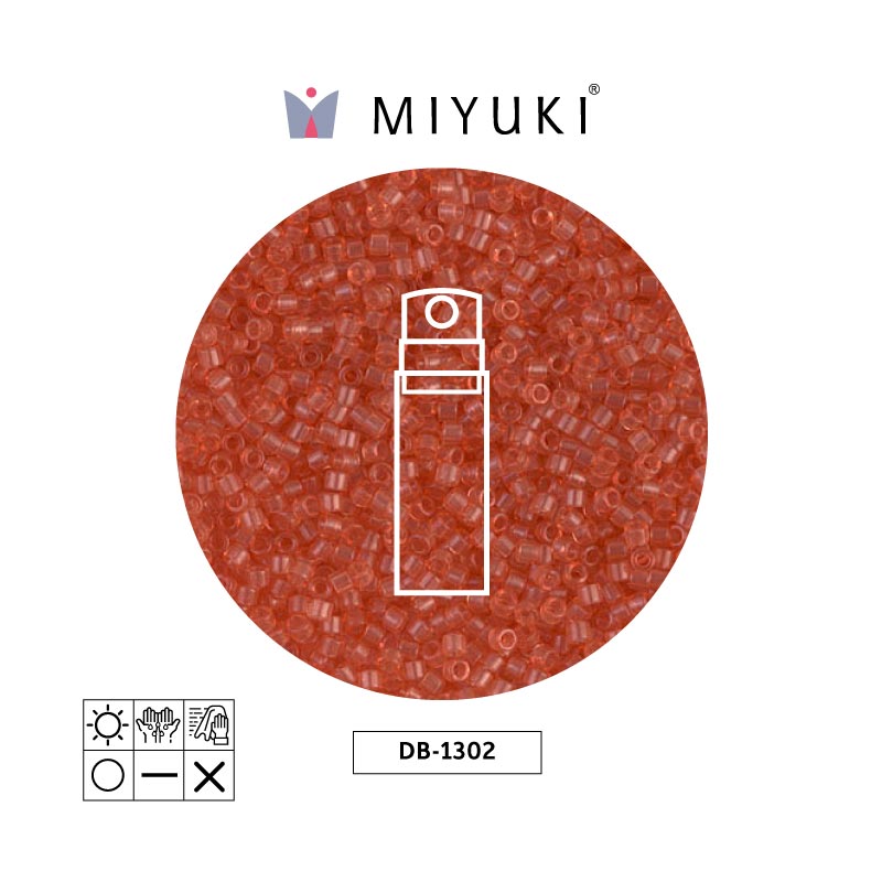 Miyuki delica 11/0 DB1302 transparente durazno x 10g