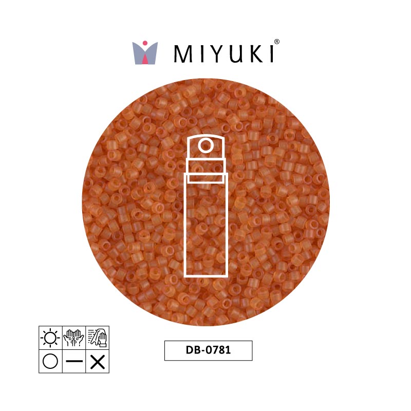 Miyuki delica 11/0 DB0781 mate transparente amarillo x 10g