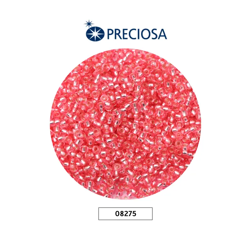 Mostacilla checa preciosa 10/0 2mm 08275 rosado brillante x 500g