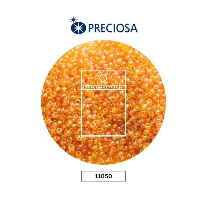 Mostacilla checa preciosa 10/0 2mm 11050 P lt smoked topaz AB x 50g