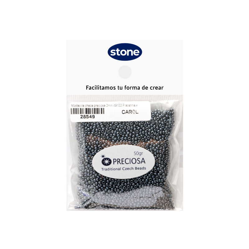 Mostacilla checa preciosa 10/0 2mm 49102 P acerina x 50g