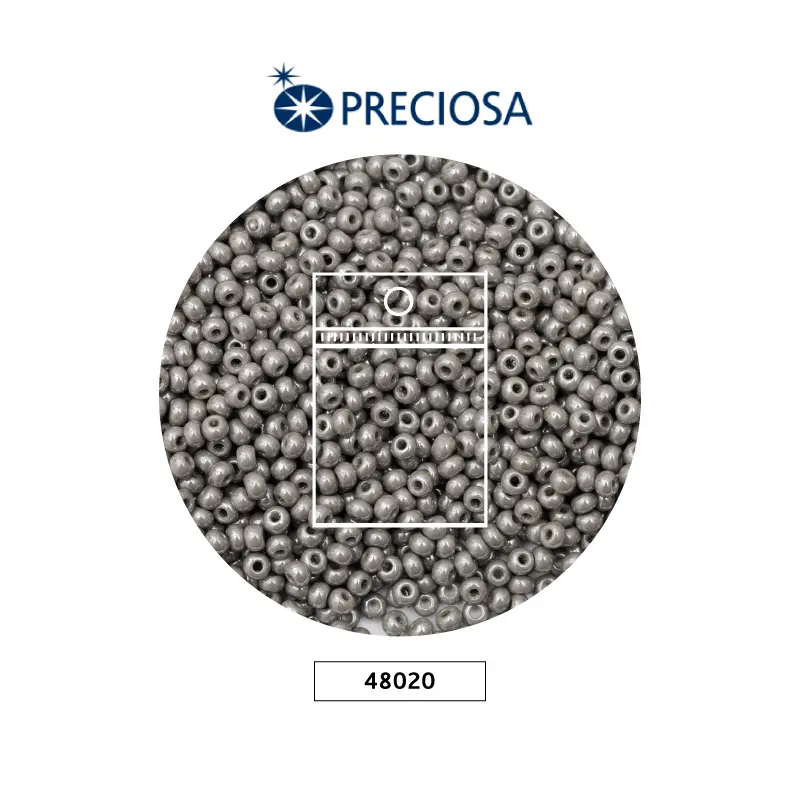 Mostacilla checa preciosa 10/0 2mm 48020 P gris x 50g