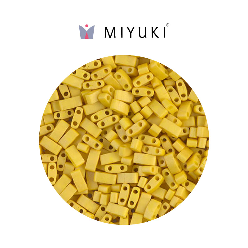 Miyuki half tila 5x2.3x1.9mm HTL2311 mate opaco canary x 50g