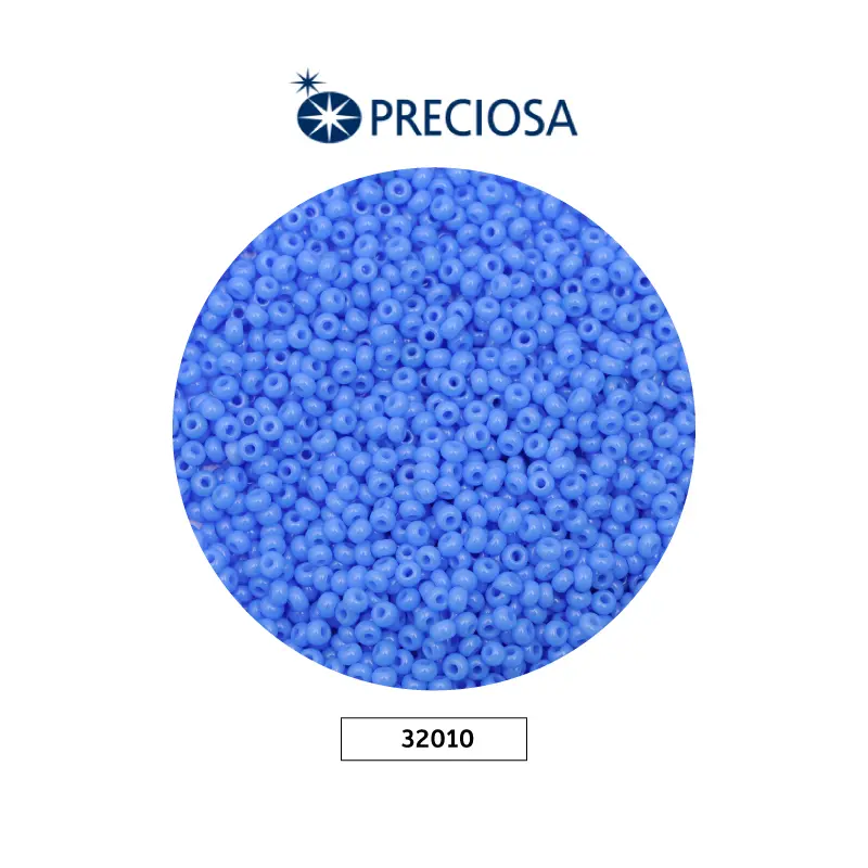 Mostacilla checa preciosa 10/0 2mm 32010 azul opalo x 500g