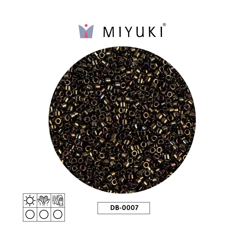 Miyuki delica 11/0 DB0007 metalizado café AB x 50g
