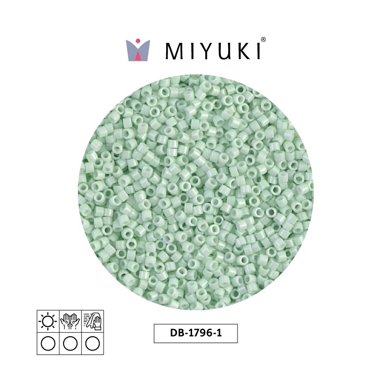 Miyuki delica 11/0 DB1496-1 opaco claro verde menta x 50g