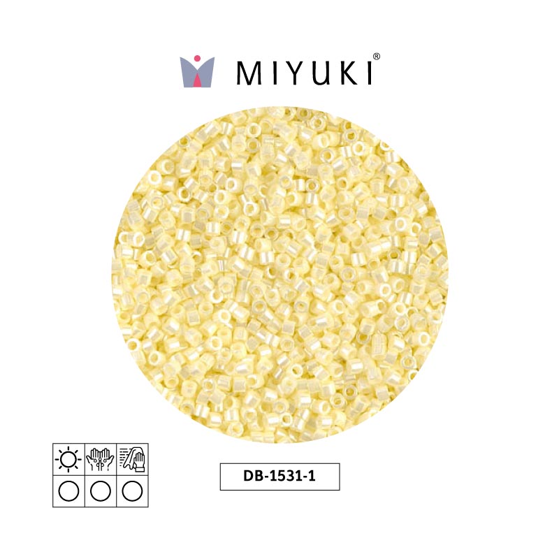 Miyuki delica 11/0 DB1531-1 opaco pálido amarillo Ceylon perlado x 50g