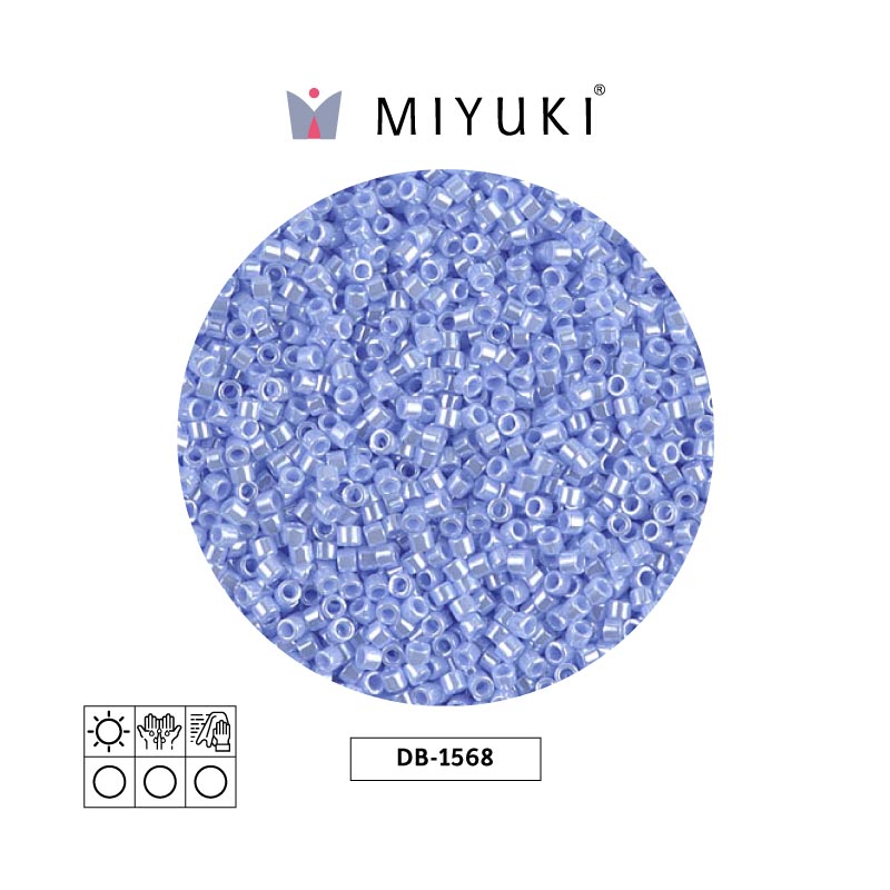 Miyuki delica 11/0 DB1568 opaco agate azul lusterd x 50g
