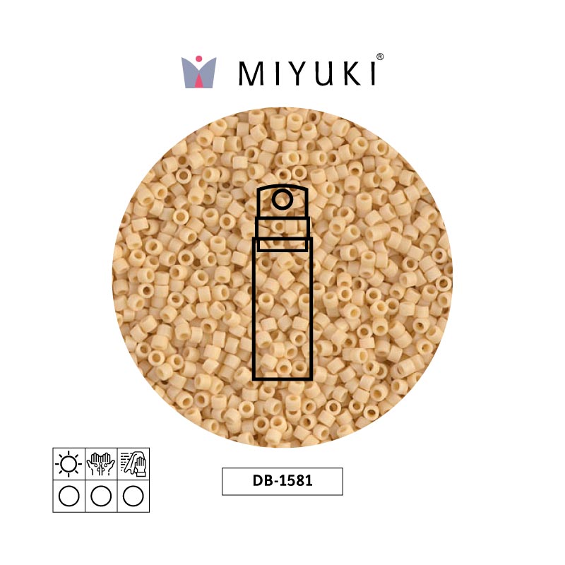 Miyuki delica 11/0 DB1581 mate opaco crema x 10g