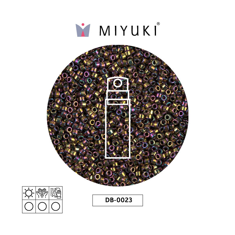 Miyuki delica 11/0 DB0023 metalizado claro bronce AB x 10g