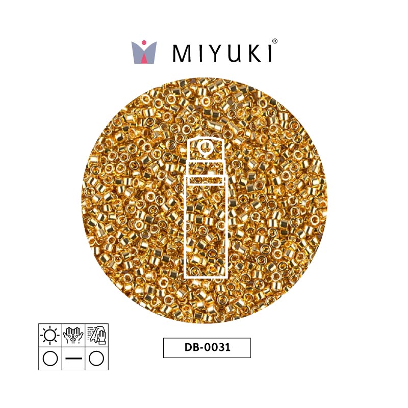 Miyuki delica 11/0 DB0031 brigth dorado 24kt plated x 10gr