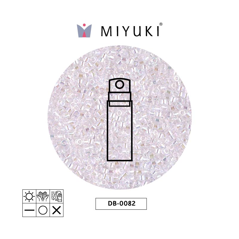 Miyuki delica 11/0 DB0082 transparente pálido rosado AB X 10g