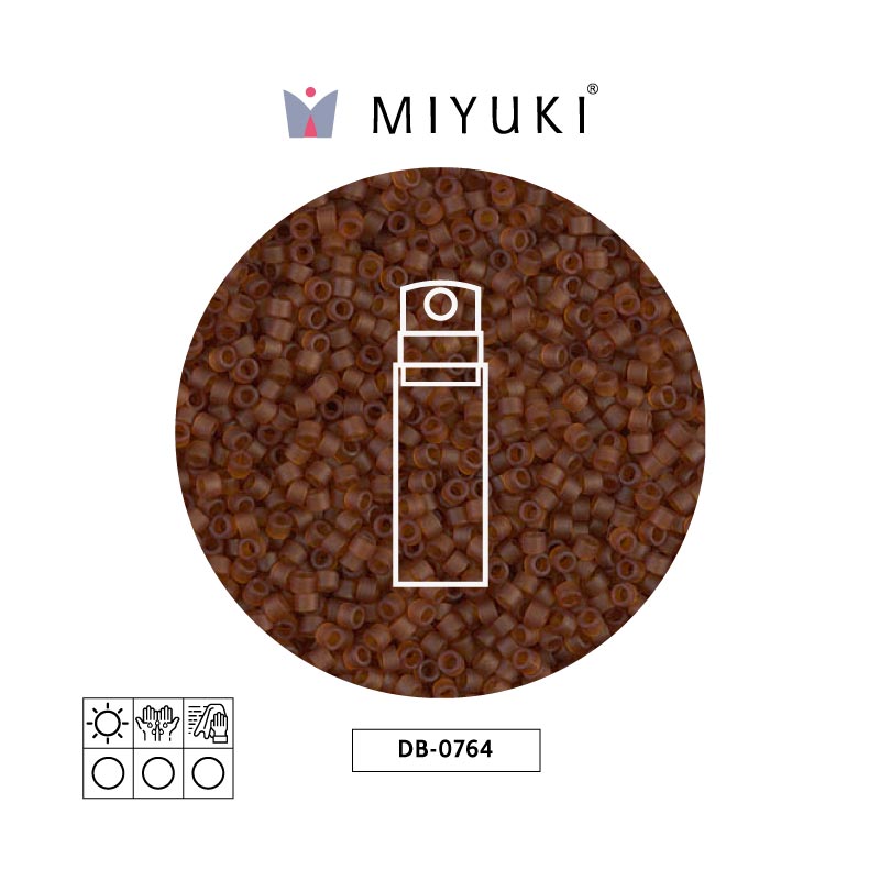 Miyuki delica 11/0 DB0764 mate transparente oscuro cafe x 10g