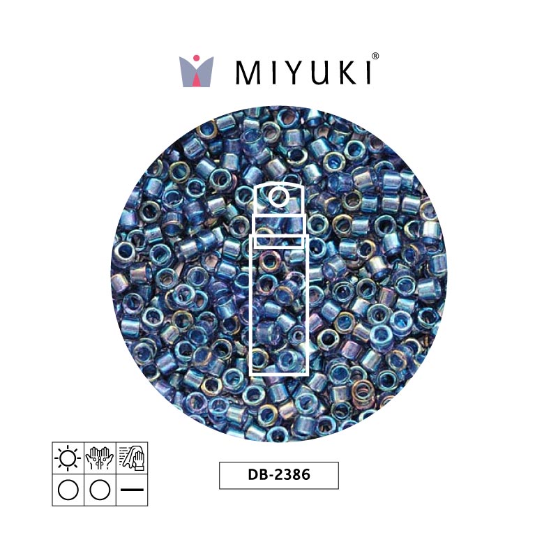 Miyuki delica 11/0 DB2386 color lined night sky x 10g