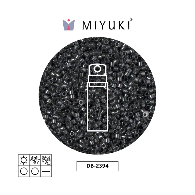 Miyuki delica 11/0 DB2394 color forrado steel x 10g