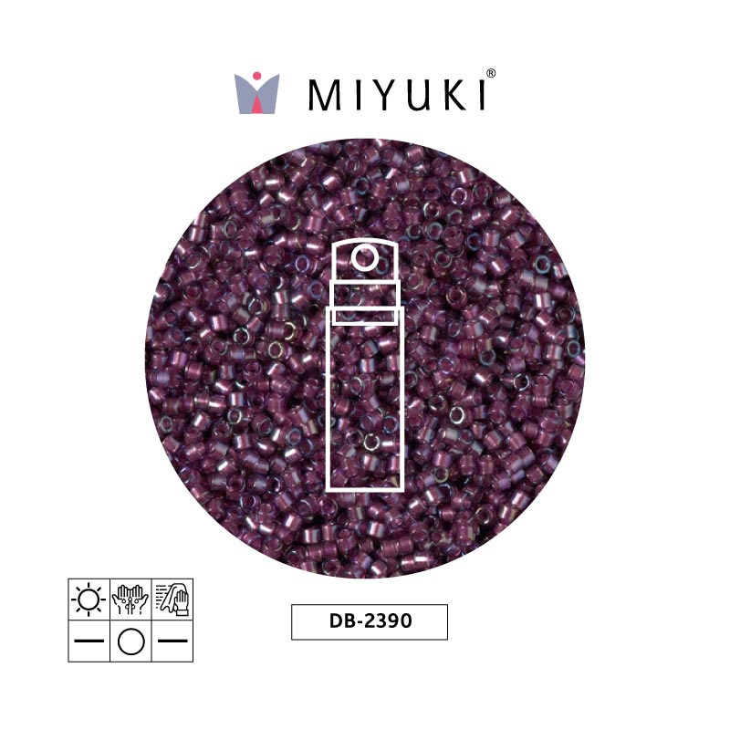 Miyuki delica 11/0 DB2390 color forrado brandy x 10g