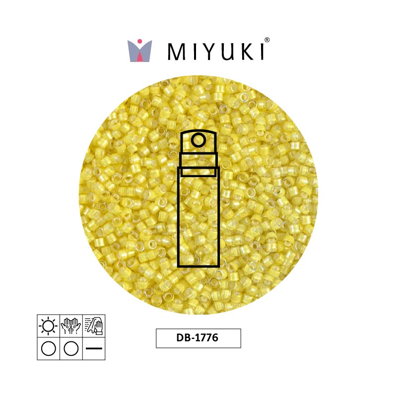 Miyuki delica 11/0 DB1776 forrado amarillo AB x 10g