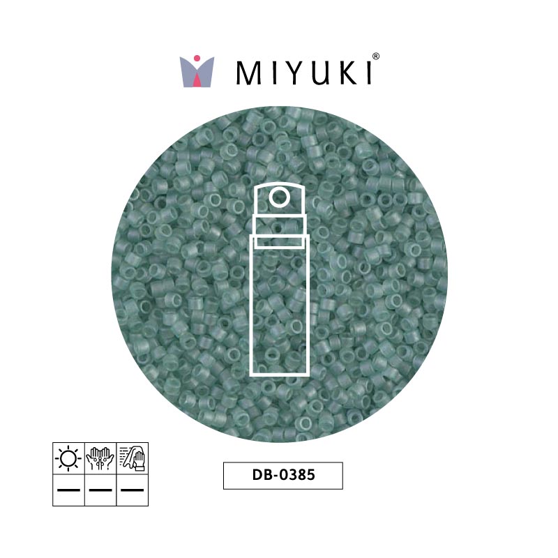 Miyuki delica 11/0 DB0385 azul verde satinado x 10g
