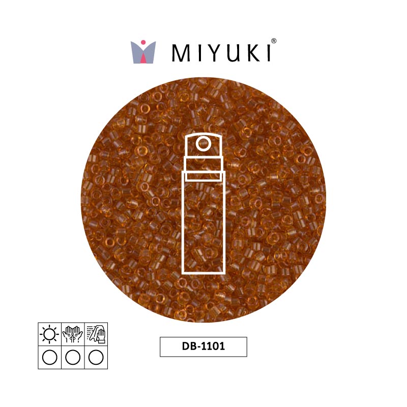 Miyuki delica 11/0 DB1101 transparente topaz x 10g