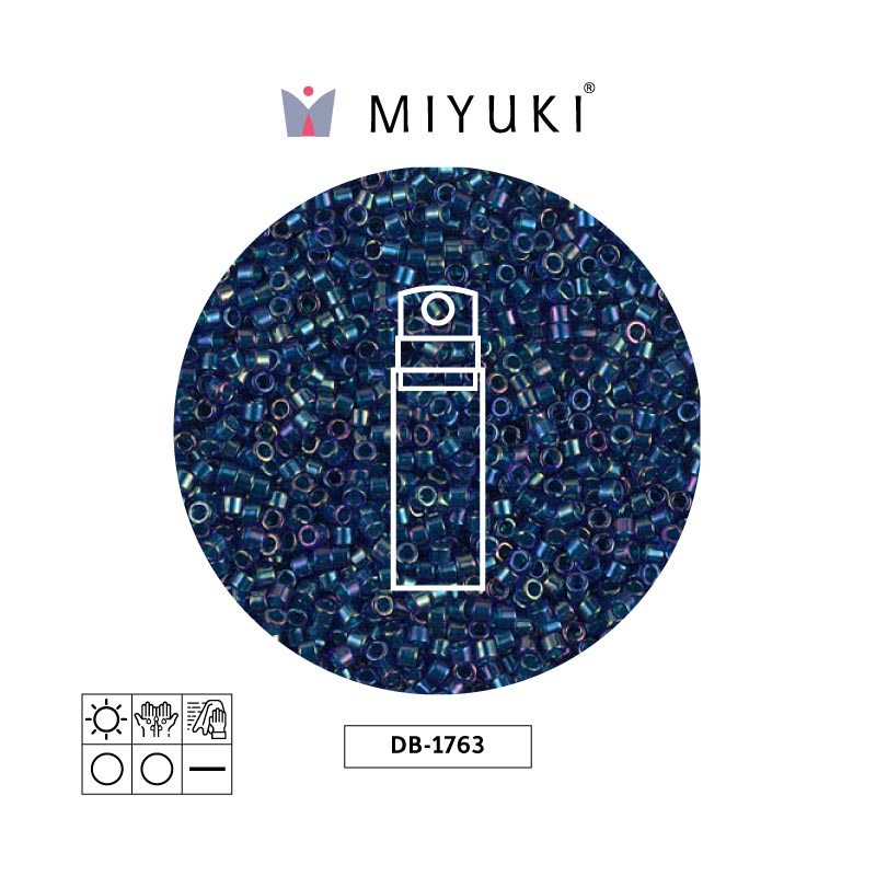 Miyuki delica 11/0 DB1763 verde azul AB x 10g