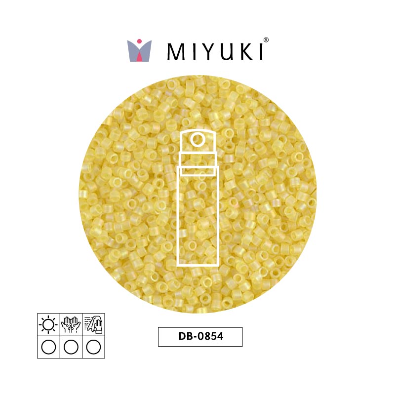 Miyuki delica 11/0 DB0854 mate transparente amarillo AB x 10g