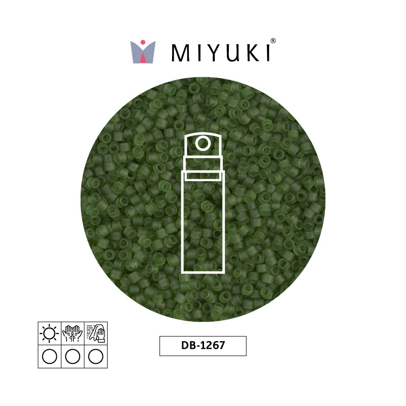 Miyuki delica 11/0 DB1267 mate transparente verde x 10g
