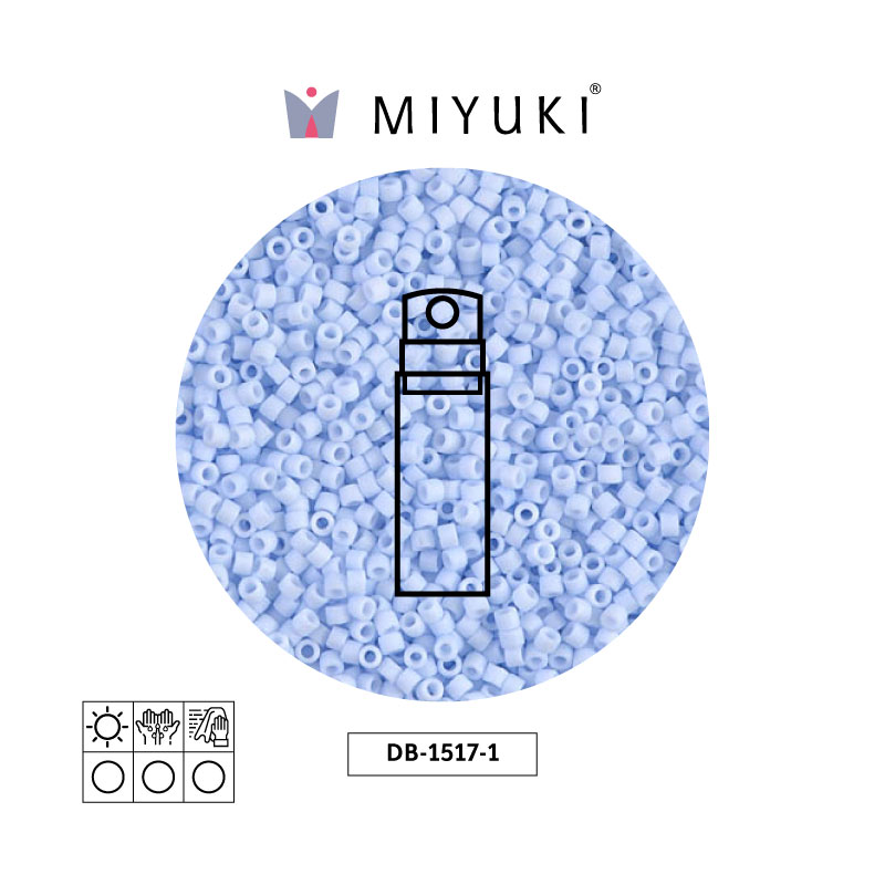 Miyuki delica 11/0 DB1517-1 mate opaco claro cielo azul x 10g