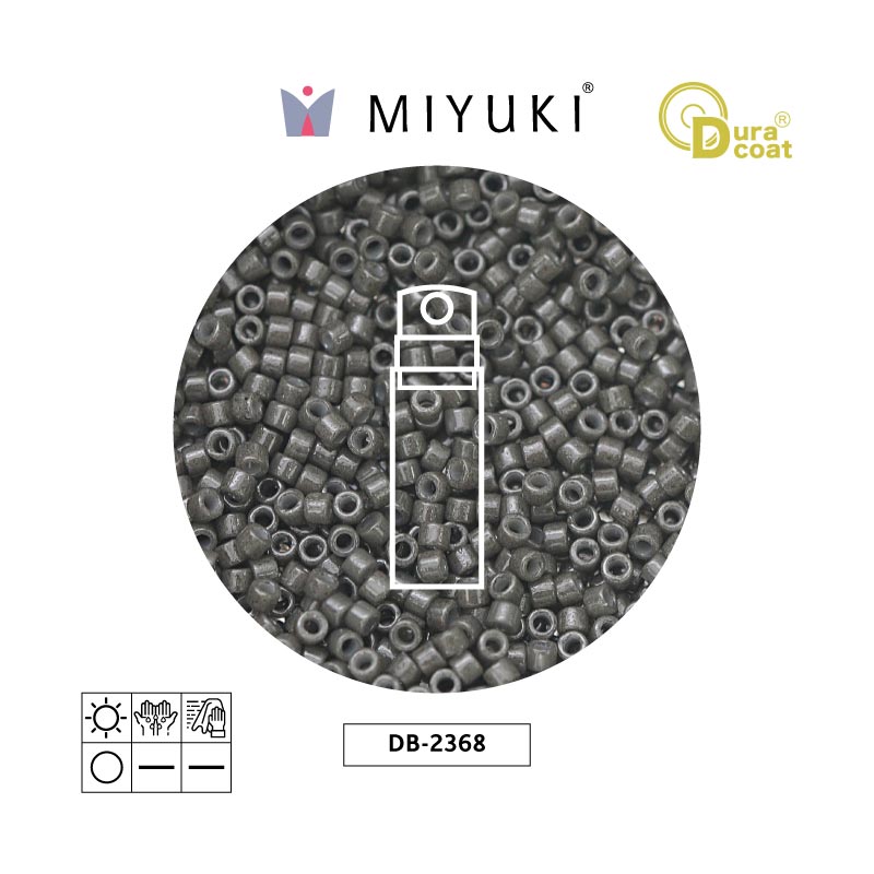 Miyuki delica 11/0 DB2368 duraco opaco charcoal x 10g