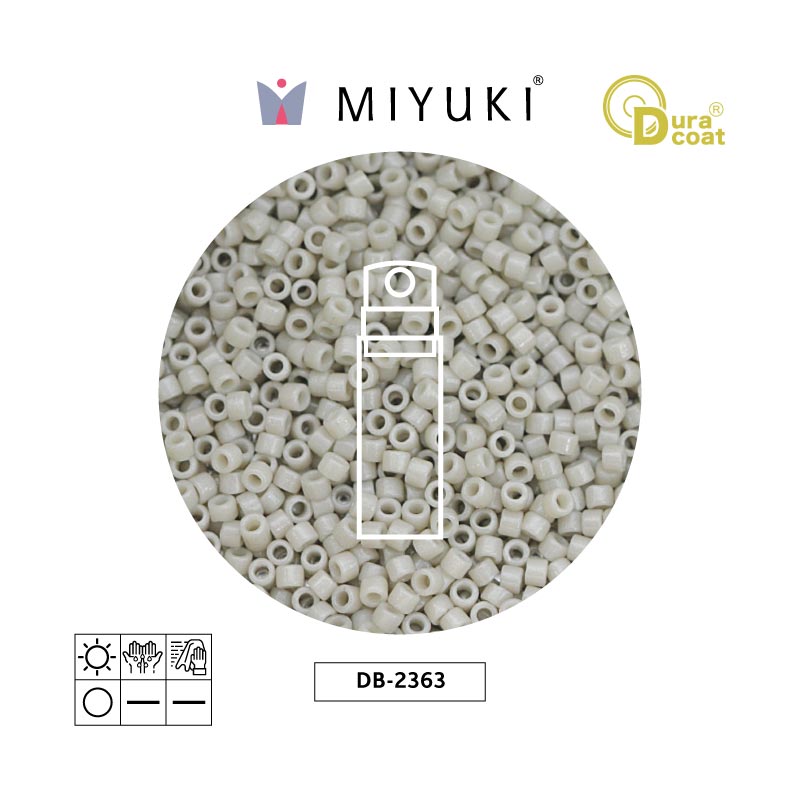 Miyuki delica 11/0 DB2363 durac opaco ant blanco x 10gr