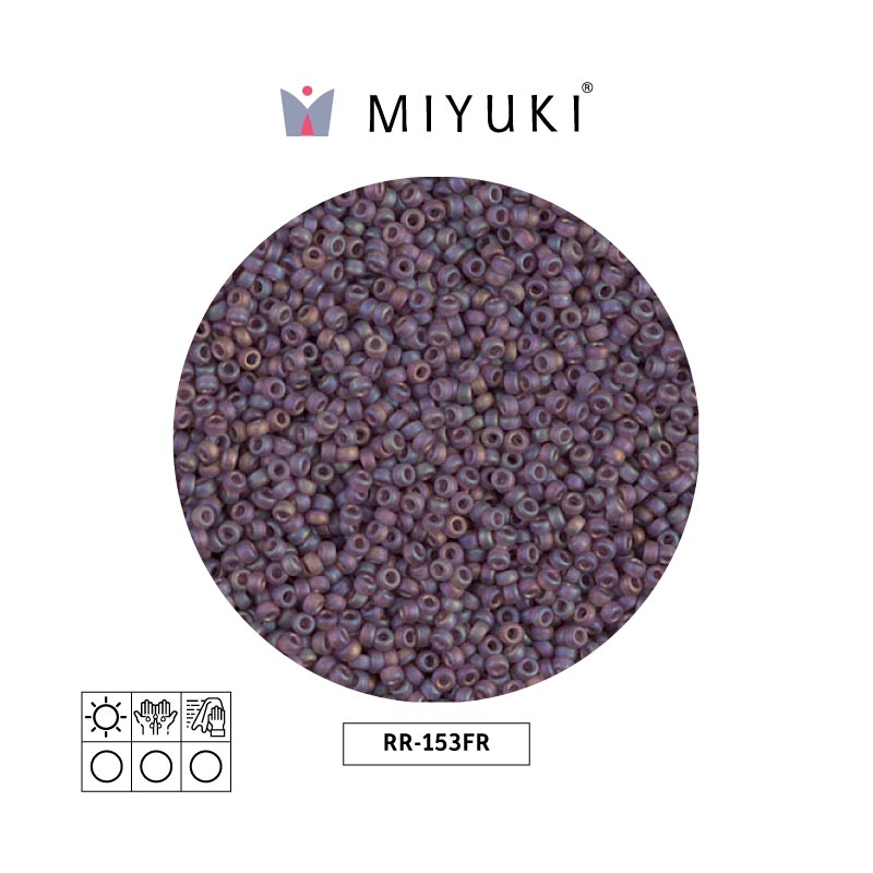 Mostacilla Miyuki rocalla 11/0 RR0153FR oscuro ahumado morado mate AB x 250g