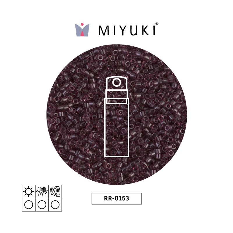 Mostacilla Miyuki rocalla 11/0 RR0153 oscuro ahumado morado x 10g