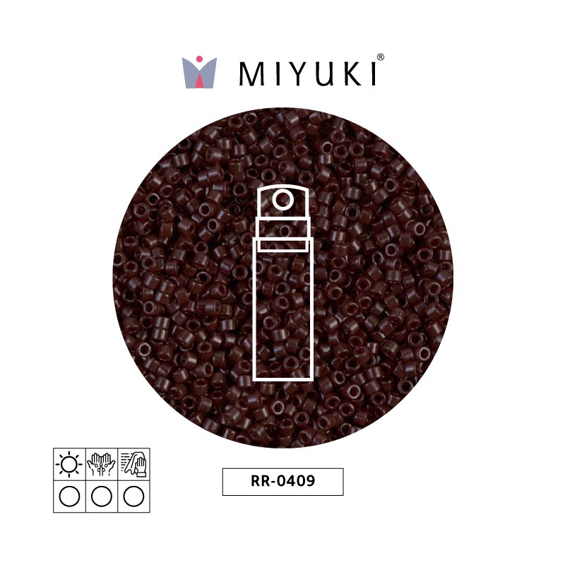 Mostacilla Miyuki rocalla 11/0 RR0409 opaco chocolate x 10g