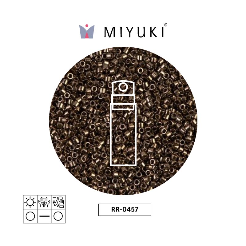 Mostacilla Miyuki rocalla 11/0 RR0457 mettalic oscuro bronce x 10g