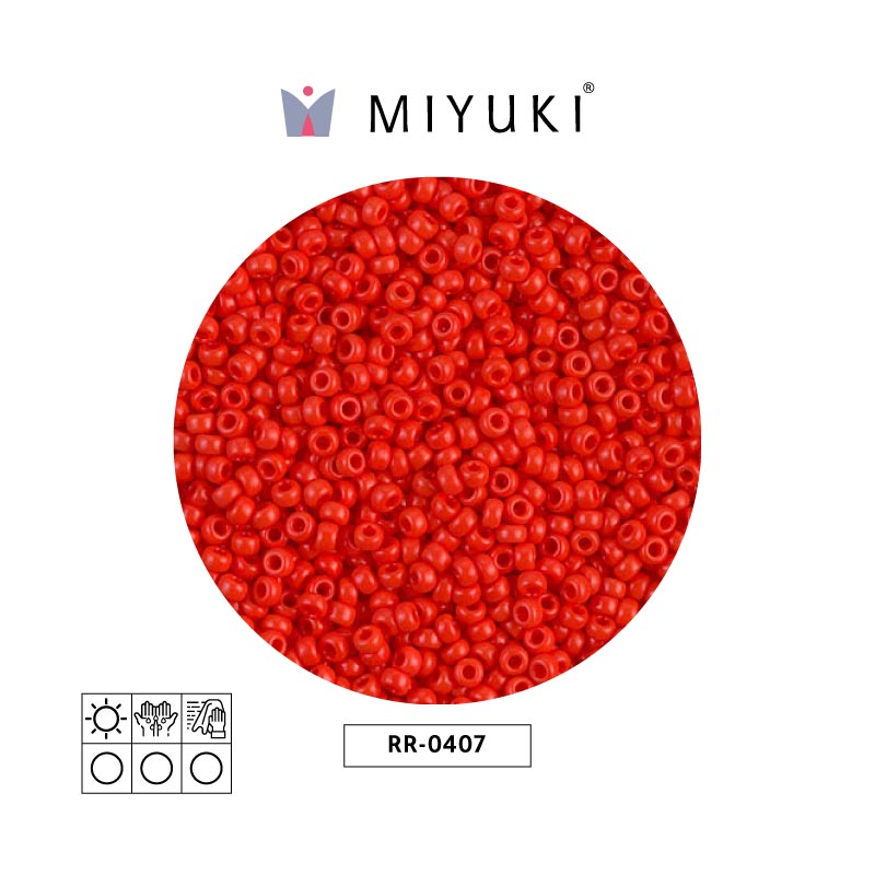 Mostacilla Miyuki rocalla 11/0 RR0407 opaco rojo x 250g