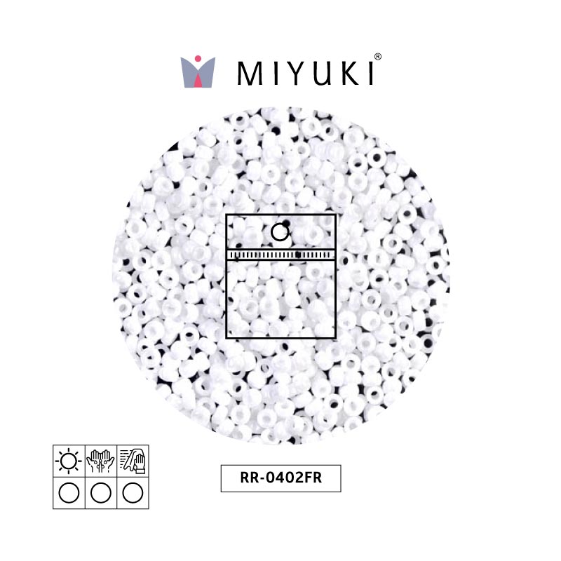 Mostacilla Miyuki rocalla 11/0 RR0402FR opaco mate perla x 25g