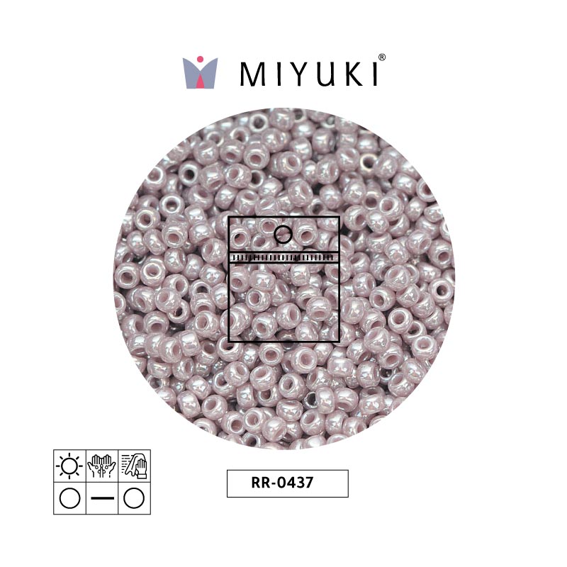 Mostacilla Miyuki rocalla 11/0 RR0437 opaco brillo lila x 25g