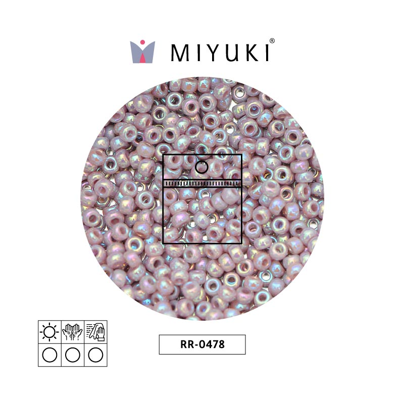 Mostacilla Miyuki rocalla 11/0 RR0478 opaco mauve AB x 25g