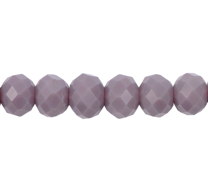 Murano rondela facetada 8mm morado mate 96 x 65unds