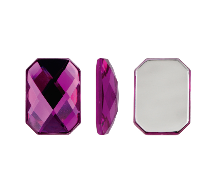Acrilico K1037 octagon plano 10x12mm purple velvet 5 x und