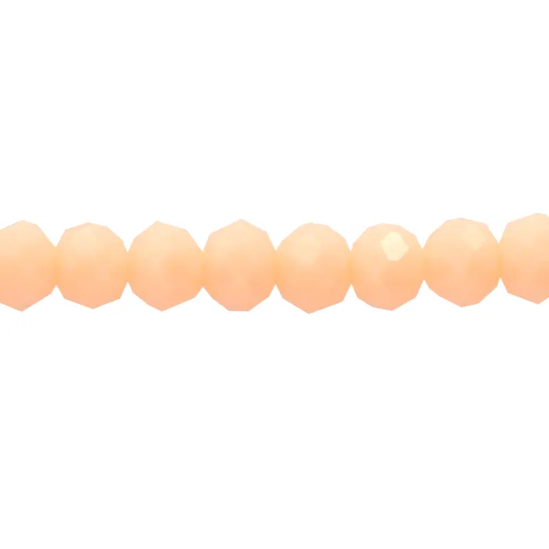 Murano rondela facetada 4mm crema mate 86 x 145unds