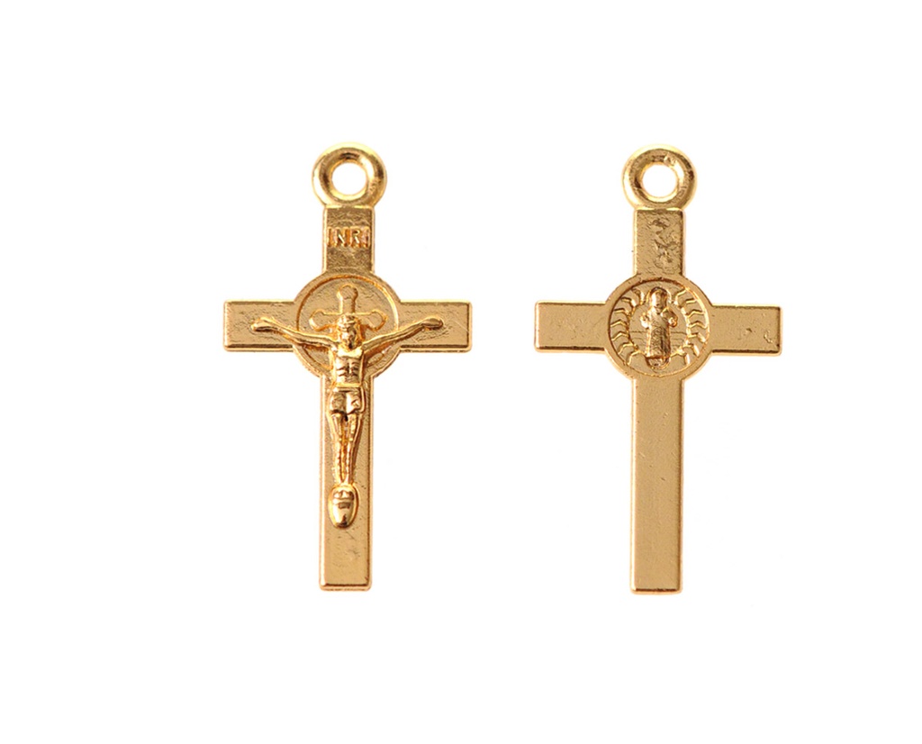 Dije cruz 108 23x12mm/rodio x und