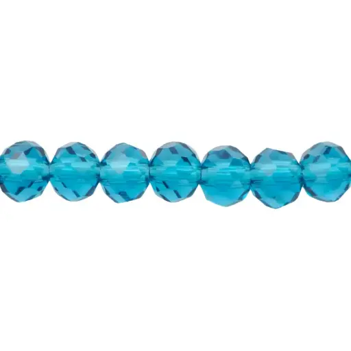 [23681] Murano rondela facetada 4mm capri blue 22 x 125 und