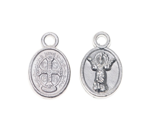 [24417] Medalla divino nino / san benito 883-2 13x8mm/NQ x 20unds