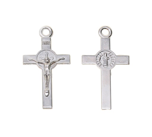 [24445] Cruz cristo san benito 108 23x12mm/NQ x 10unds