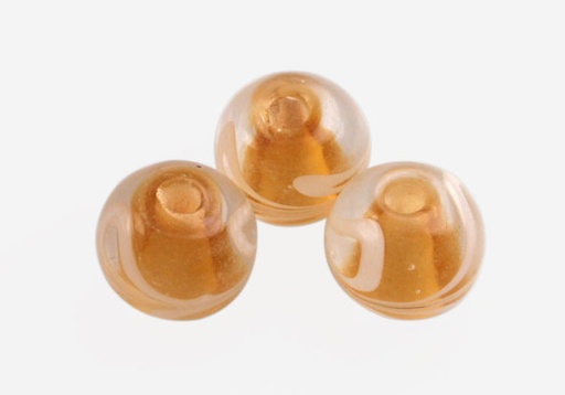 [24774] Vidrio hindú 8mm ámbar redondo  GKS-3 x und