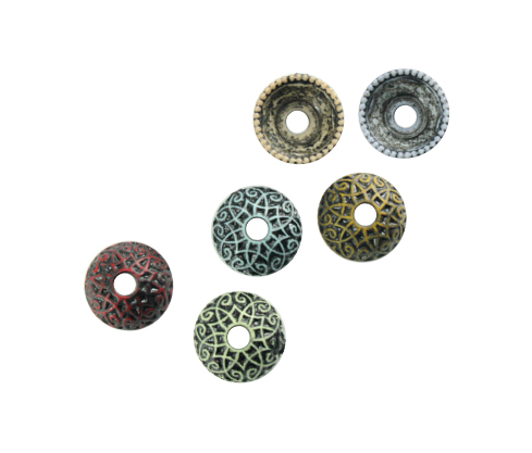 [25036] Casquilla plástica Mix 15x6mm envejecida N138 x un