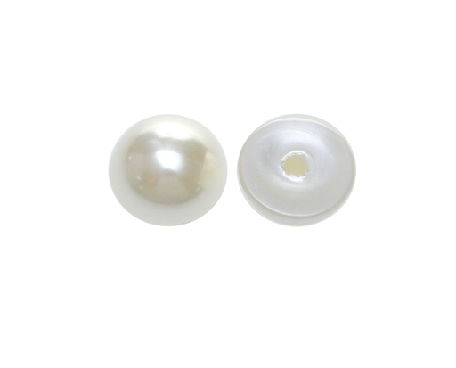 Media perla sintetica base plana 1H 10mm cream A-03 x und
